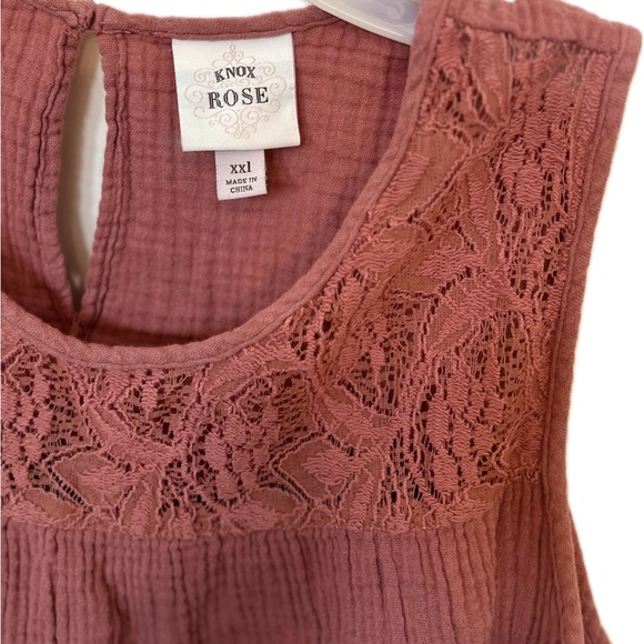 Knox Rose xxl Dusty Pink Flowy Tank Top - Picture 2 of 2